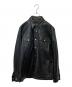 Schott（ショット）の古着「LAMB LEATHER SHIRT」｜ブラック