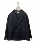MAISON SPECIALメゾンスペシャル）の古着「Wool Mix Smooth Prime-Over Peaked Lapel Double Tailored Jacket」｜ネイビー