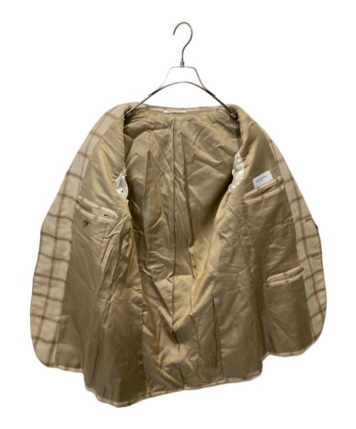 ORAZIO LUCIANO（オラッツィオルチアーノ）ORAZIO LUCIANO (オラッツィオルチアーノ) アルパカ混チェックテーラードジャケット ベージュ サイズ:44の古着・服飾アイテム