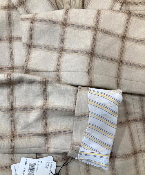 ORAZIO LUCIANO（オラッツィオルチアーノ）ORAZIO LUCIANO (オラッツィオルチアーノ) アルパカ混チェックテーラードジャケット ベージュ サイズ:44の古着・服飾アイテム