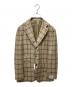 ORAZIO LUCIANO（オラッツィオルチアーノ）の古着「アルパカ混チェックテーラードジャケット」｜ベージュ