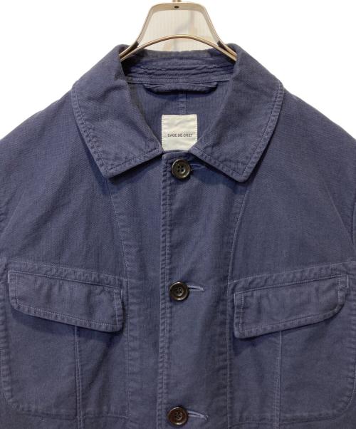 sage de cret（ｻｰｼﾞｭﾃﾞｸﾚ）sage de cret (サージュデクレ) ワークジャケット ネイビー サイズ:Sの古着・服飾アイテム