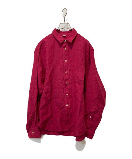 45R（フォーティファイブ・アール）45R (フォーティファイブ・アール) リネンシャツ ショッキングピンク サイズ:03の古着・服飾アイテム