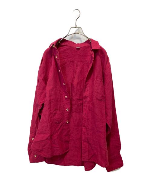 45R（フォーティファイブ・アール）45R (フォーティファイブ・アール) リネンシャツ ショッキングピンク サイズ:03の古着・服飾アイテム