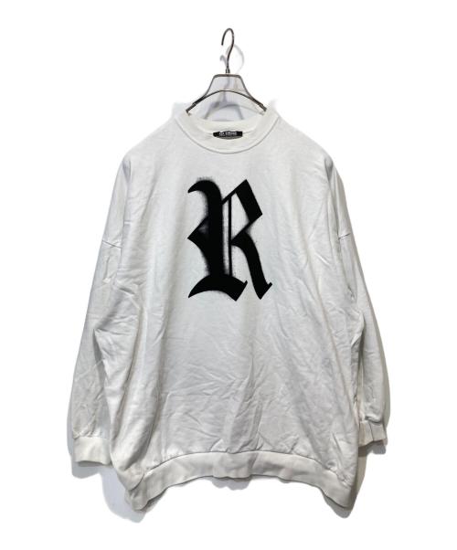 RAF SIMONS（ラフシモンズ）RAF SIMONS (ラフシモンズ) Oversized R Print Crew Neck Sweat ホワイト サイズ:3の古着・服飾アイテム