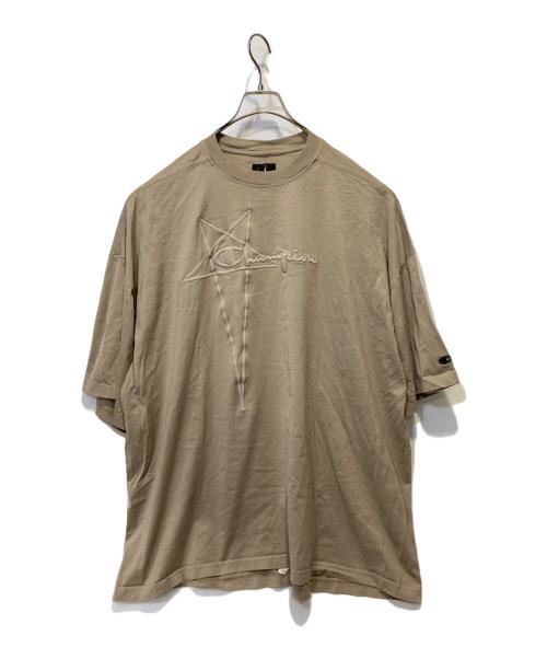 RICK OWENS（リックオウエンス）RICK OWENS (リックオウエンス) Champion (チャンピオン) カットソー ベージュ サイズ:IT Ｌの古着・服飾アイテム