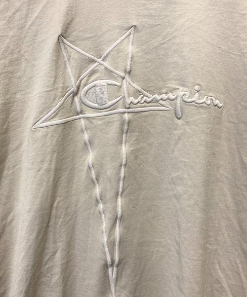 RICK OWENS（リックオウエンス）RICK OWENS (リックオウエンス) Champion (チャンピオン) カットソー ベージュ サイズ:IT Ｌの古着・服飾アイテム