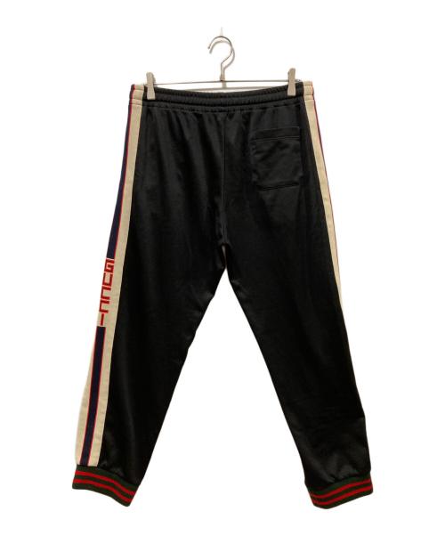 GUCCI（グッチ）GUCCI (グッチ) GGサイドラインテクニカルトラックパンツ ブラック サイズ:Mの古着・服飾アイテム