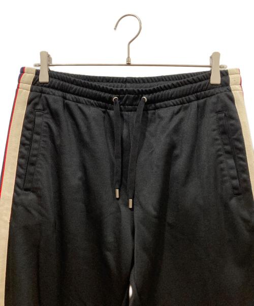 GUCCI（グッチ）GUCCI (グッチ) GGサイドラインテクニカルトラックパンツ ブラック サイズ:Mの古着・服飾アイテム