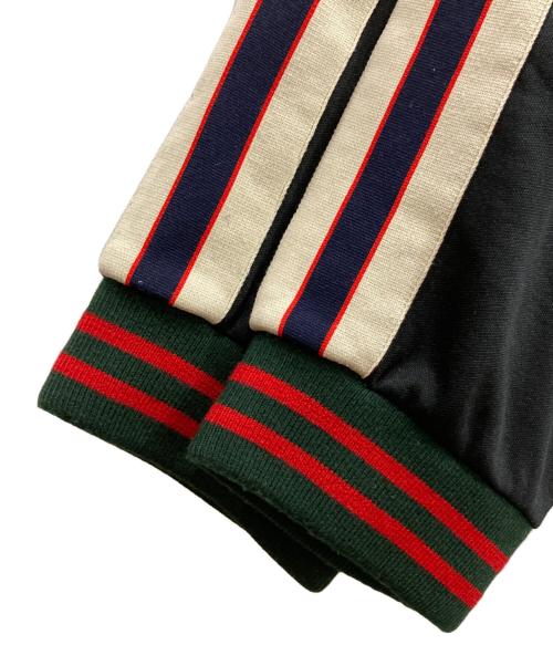 GUCCI（グッチ）GUCCI (グッチ) GGサイドラインテクニカルトラックパンツ ブラック サイズ:Mの古着・服飾アイテム