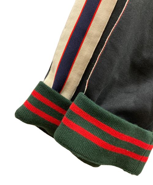 GUCCI（グッチ）GUCCI (グッチ) GGサイドラインテクニカルトラックパンツ ブラック サイズ:Mの古着・服飾アイテム