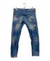 DSQUARED2 (ディースクエアード) ダメージスキニーパンツ インディゴ サイズ:48：10000円