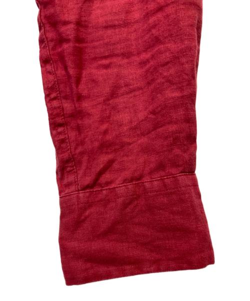 GROOVIN HIGH（グルービンハイ）GROOVIN HIGH (グルービンハイ) オープンカラーリネンシャツ レッド サイズ:Sの古着・服飾アイテム