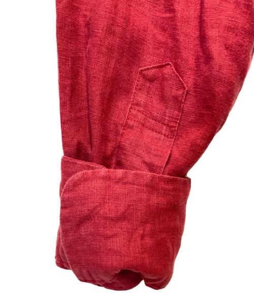 GROOVIN HIGH（グルービンハイ）GROOVIN HIGH (グルービンハイ) オープンカラーリネンシャツ レッド サイズ:Sの古着・服飾アイテム
