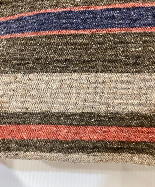 RRL（ダブルアールエル）RRL (ダブルアールエル) ストライプドダブルクロスワークシャツ グレー サイズ:Ｌの古着・服飾アイテム