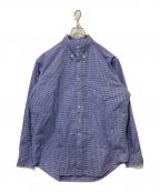 CIOTAシオタ）の古着「タイプライター チェック ストライプ BD シャツ」｜ブルー