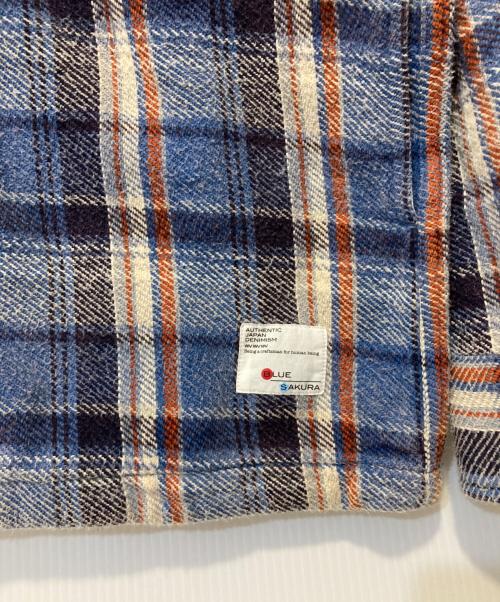 BLUE SAKURA（ブルーサクラ）blue sakura (ブルーサクラ) CPO JACKET ［CHECK］ ブルー サイズ:3の古着・服飾アイテム