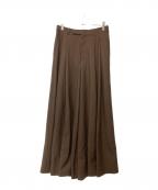 LAD MUSICIANラッドミュージシャン）の古着「2Tuck Wide Flare Slacks」｜ブラウン