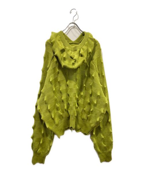 MADFRENZY（マッドフレンジー）MADFRENZY (マッドフレンジー) SPIKED KNIT HOODIE グリーン サイズ:Mの古着・服飾アイテム