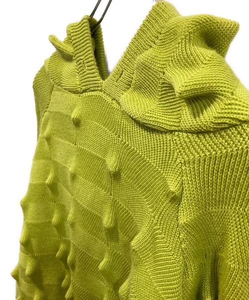 MADFRENZY（マッドフレンジー）MADFRENZY (マッドフレンジー) SPIKED KNIT HOODIE グリーン サイズ:Mの古着・服飾アイテム