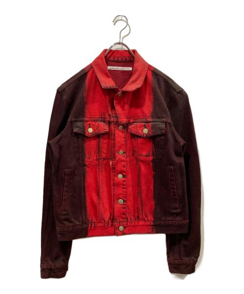 JOHN LAWRENCE SULLIVAN（ジョン ローレンス サリバン）JOHN LAWRENCE SULLIVAN (ジョン ローレンス サリバン) オーバーダイデニムジャケット レッド サイズ:46の古着・服飾アイテム