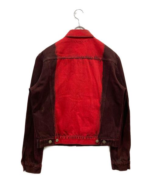 JOHN LAWRENCE SULLIVAN（ジョン ローレンス サリバン）JOHN LAWRENCE SULLIVAN (ジョン ローレンス サリバン) オーバーダイデニムジャケット レッド サイズ:46の古着・服飾アイテム