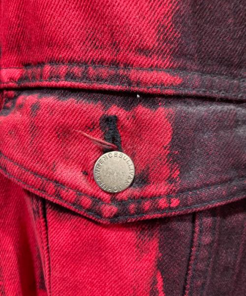 JOHN LAWRENCE SULLIVAN（ジョン ローレンス サリバン）JOHN LAWRENCE SULLIVAN (ジョン ローレンス サリバン) オーバーダイデニムジャケット レッド サイズ:46の古着・服飾アイテム