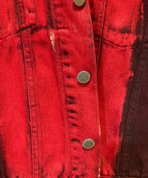 JOHN LAWRENCE SULLIVAN（ジョン ローレンス サリバン）JOHN LAWRENCE SULLIVAN (ジョン ローレンス サリバン) オーバーダイデニムジャケット レッド サイズ:46の古着・服飾アイテム