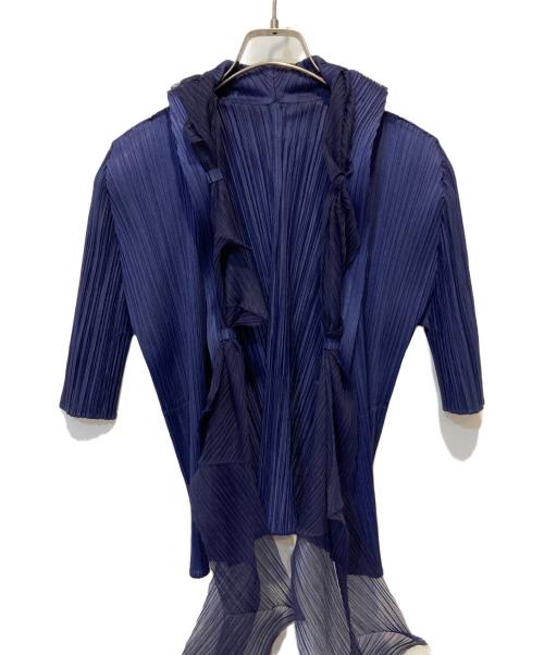 PLEATS PLEASE（プリーツプリーズ）PLEATS PLEASE (プリーツプリーズ) ストール ドッキングカットソー ネイビー サイズ:3の古着・服飾アイテム