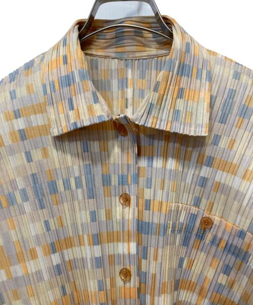 PLEATS PLEASE（プリーツプリーズ）PLEATS PLEASE (プリーツプリーズ) プリーツシャツ イエロー サイズ:4の古着・服飾アイテム