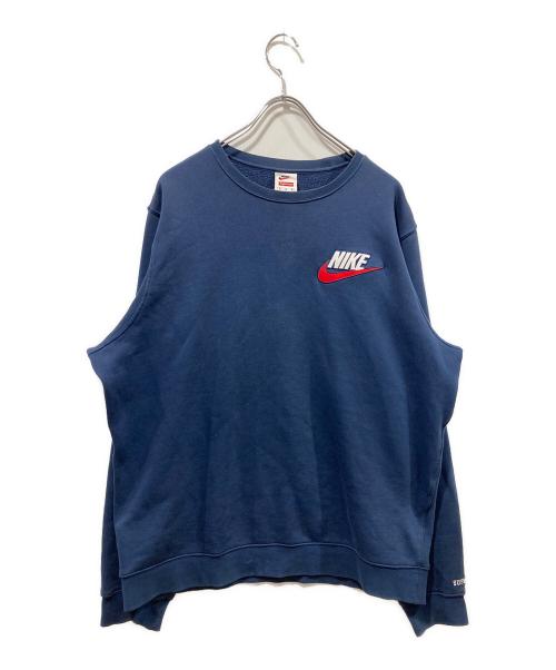 SUPREME（シュプリーム）SUPREME (シュプリーム) NIKE (ナイキ) クルーネックロゴスウェット ネイビー サイズ:Mの古着・服飾アイテム