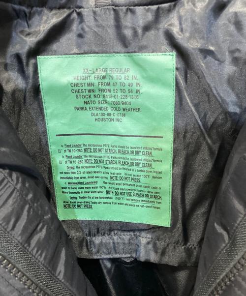 HOUSTON（ヒューストン）HOUSTON (ヒューストン) ECWCSナイロンジャケット ブラック サイズ:XXLの古着・服飾アイテム