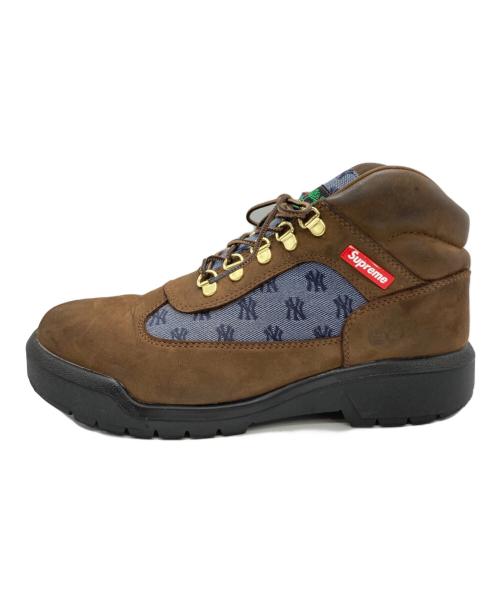 Timberland（ティンバーランド）Timberland (ティンバーランド) Supreme (シュプリーム) NEW YORK YANKEES (ニューヨークヤンキース) Field Boot ブラウン サイズ:26の古着・服飾アイテム