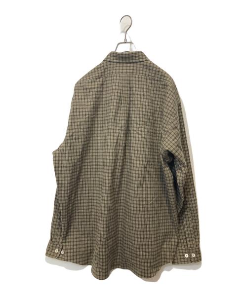 SEDAN ALL-PURPOSE（セダンオールパーパス）SEDAN ALL-PURPOSE (セダンオールパーパス) Twill Plaid Big BD Shirt ブラウン サイズ:2 未使用品の古着・服飾アイテム