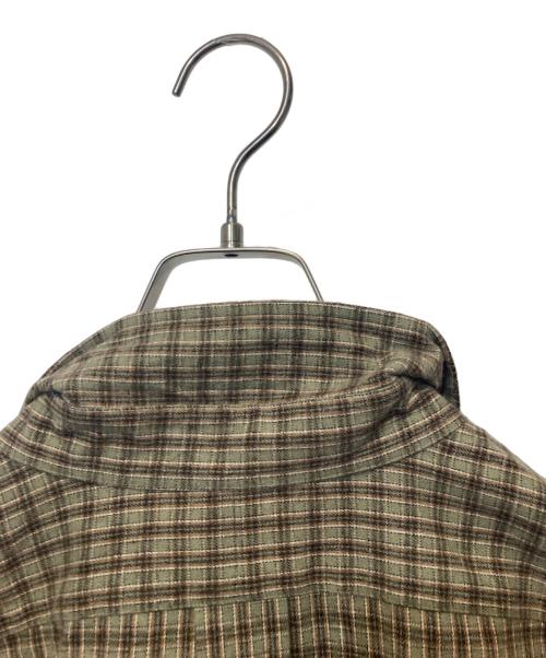 SEDAN ALL-PURPOSE（セダンオールパーパス）SEDAN ALL-PURPOSE (セダンオールパーパス) Twill Plaid Big BD Shirt ブラウン サイズ:2 未使用品の古着・服飾アイテム