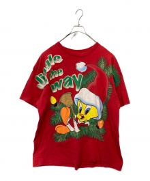 LOONEY TUNES（ルーニーチューンズ）の古着「トゥイーティープリントT」｜レッド
