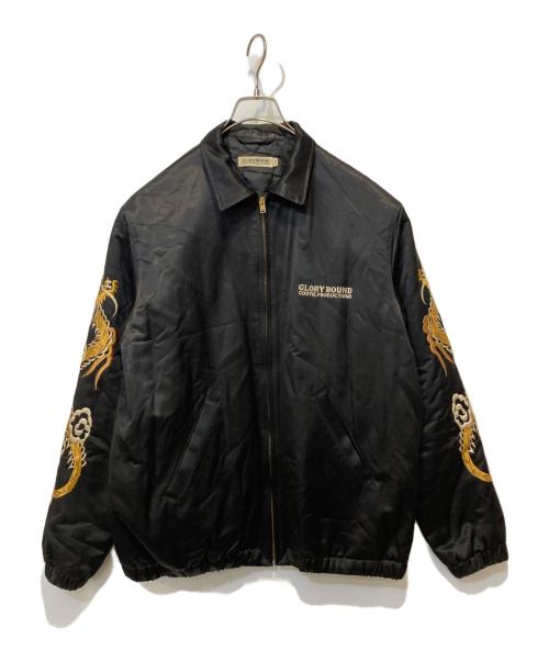GLORY BOUND（グローリーバウンド）GLORY BOUND (グローリーバウンド) ドラゴン刺繍サテンジャケット ブラック サイズ:Ｌの古着・服飾アイテム