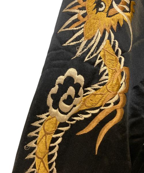 GLORY BOUND（グローリーバウンド）GLORY BOUND (グローリーバウンド) ドラゴン刺繍サテンジャケット ブラック サイズ:Ｌの古着・服飾アイテム