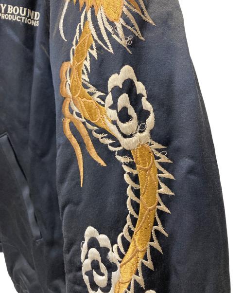 GLORY BOUND（グローリーバウンド）GLORY BOUND (グローリーバウンド) ドラゴン刺繍サテンジャケット ブラック サイズ:Ｌの古着・服飾アイテム