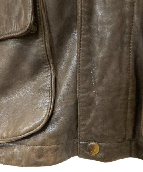 NAUTICA（ノーティカ）NAUTICA (ノーティカ) レザーカーコート ブラウン サイズ:46の古着・服飾アイテム