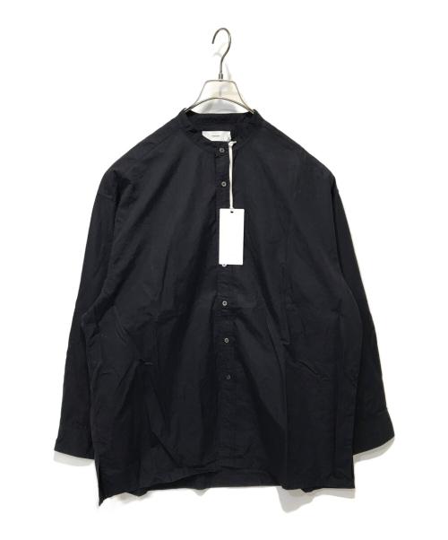 Graphpaper（グラフペーパー）Graphpaper (グラフペーパー) バンドカラーシャツ ネイビー サイズ:Freeの古着・服飾アイテム