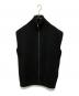 INTERIM（インテリム）の古着「ハイパービッグ ハンドフレーム ドライバーズ ジップ ニットベスト」｜ブラック