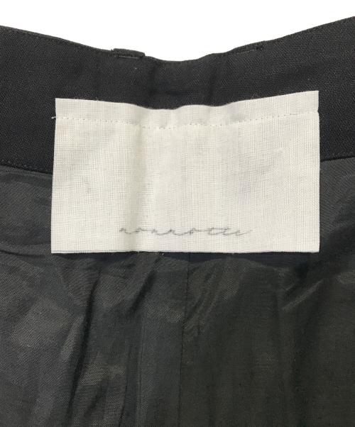 nonnotte（ノノット）nonnotte (ノノット) Drape Doeskin Cloth 2-Tuck Wide Tapered Trousers ブラック サイズ:5の古着・服飾アイテム