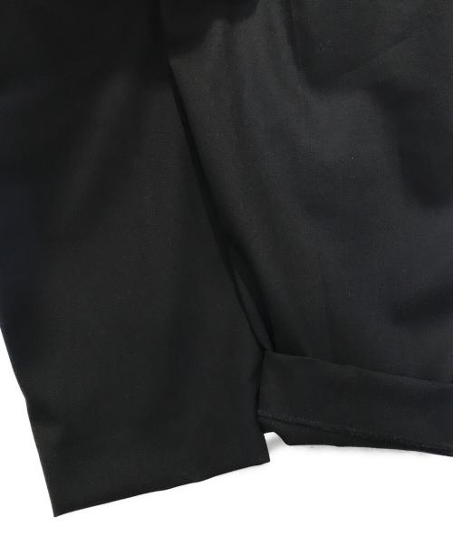 nonnotte（ノノット）nonnotte (ノノット) Drape Doeskin Cloth 2-Tuck Wide Tapered Trousers ブラック サイズ:5の古着・服飾アイテム