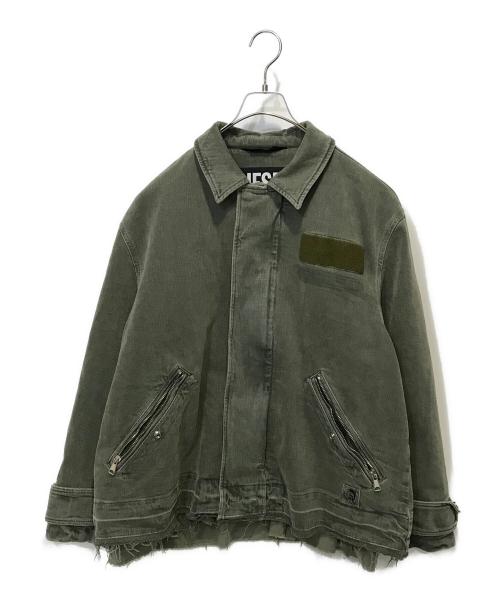 DIESEL（ディーゼル）DIESEL (ディーゼル) カットオフデニムジャケット ブラック サイズ:Sの古着・服飾アイテム