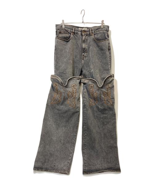 Y. PROJECT（ワイプロジェクト）Y. PROJECT (ワイプロジェクト) EVERGREEN MAXI COWBOY CUFF JEANS ブラック サイズ:34の古着・服飾アイテム