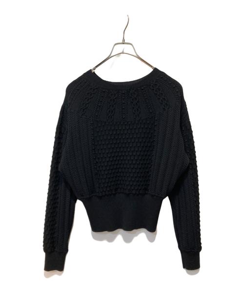 Sov.（ソブ）Sov. (ソブ) ダル糸ケーブルニット ブラック サイズ:Ｍの古着・服飾アイテム