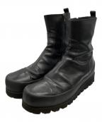 ANN DEMEULEMEESTERアンドゥムルメステール）の古着「サイドジップ ヒールブーツ」｜ブラック