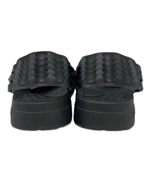 MALIBU（マリブ）MALIBU (マリブ) 編み込みレザーサンダル ブラック サイズ:26㎝の古着・服飾アイテム