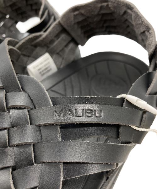 MALIBU（マリブ）MALIBU (マリブ) 編み込みレザーサンダル ブラック サイズ:26㎝の古着・服飾アイテム